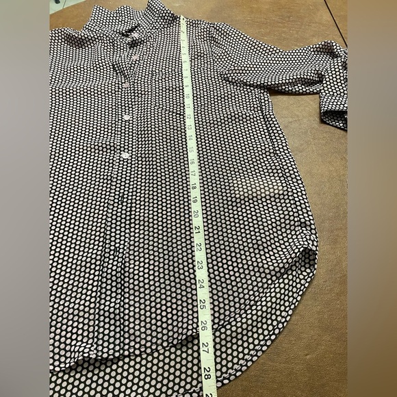 - Nanette Lepore Black Violet dots blouse size M - Picture 4 of 8